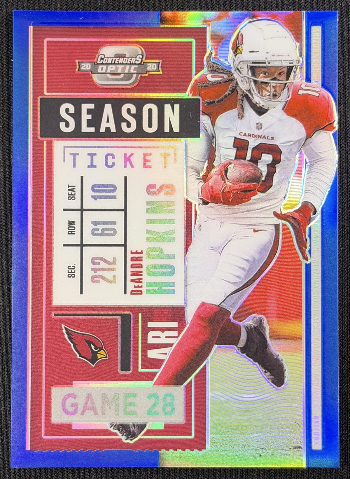 DeAndre Hopkins 2020 Panini Contenders Optic Blue /99 Cardinals