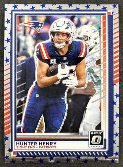 Hunter Henry 2025 Panini Donruss Optic Stars Prizm Patriots Default Title Sports Trading Cards