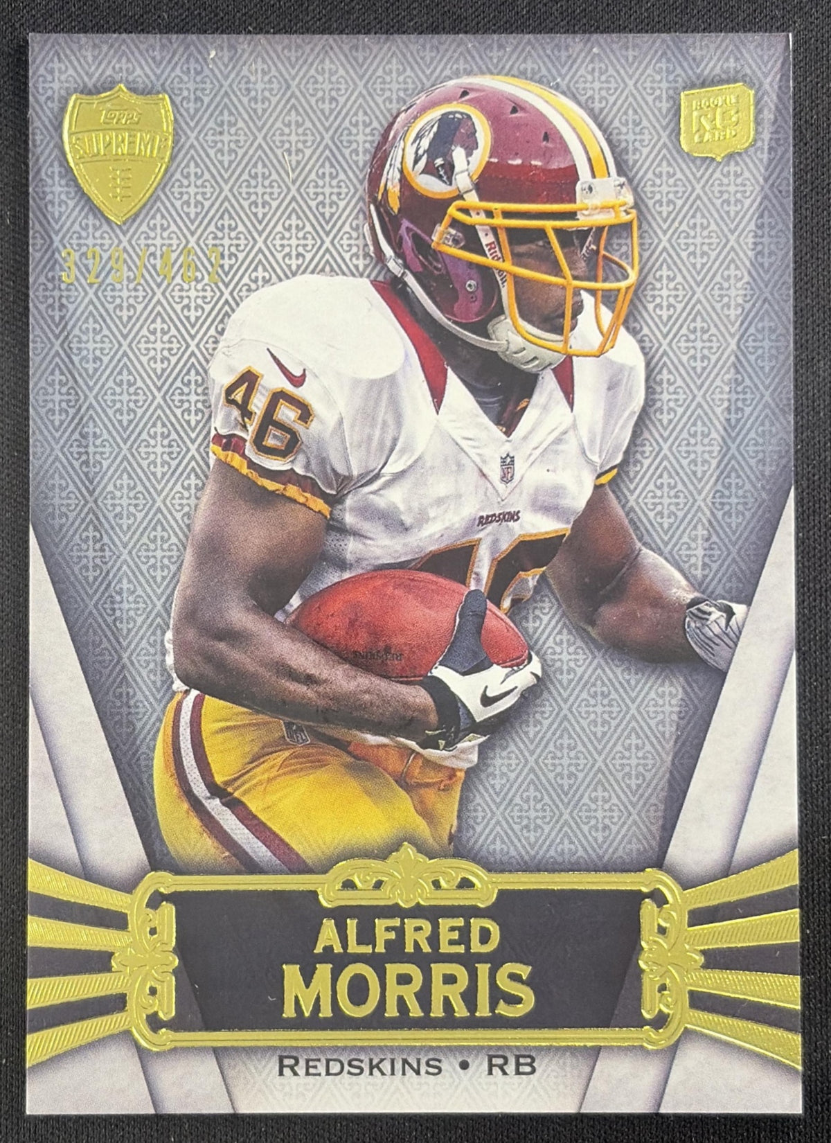 Alfred Morris 2012 Topps Supreme /462 Redskins Washington Redskins Sports Trading Card