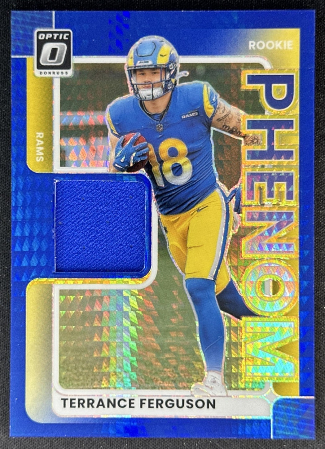 Terrance Ferguson 2025 Panini Donruss Optic Rookie Phenoms Blue Hyper Prizm Rams Default Title Sports Trading Cards