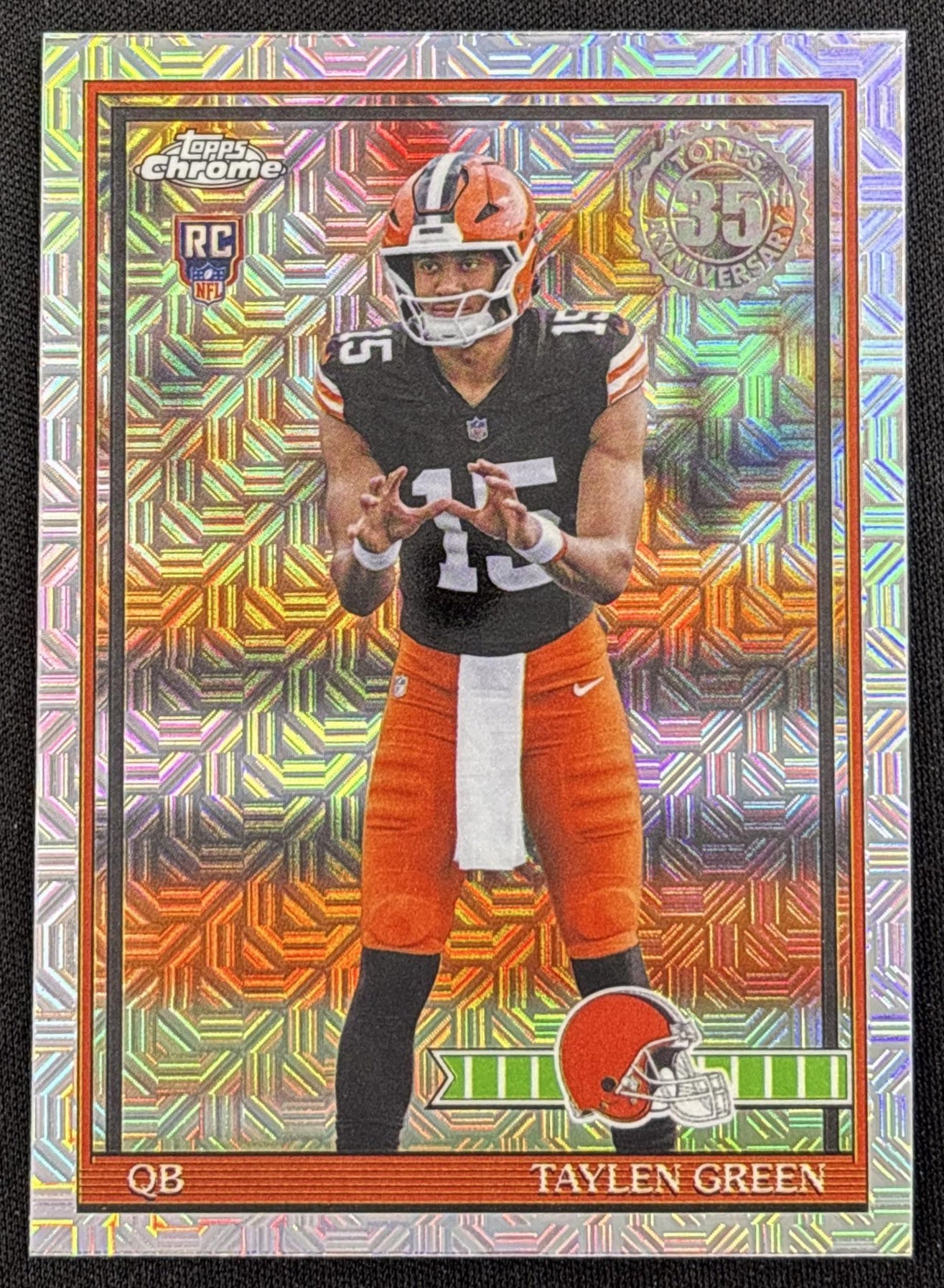 Taylen Green 2026 Topps 1991 Chrome Rookie Mojo Refractor Browns