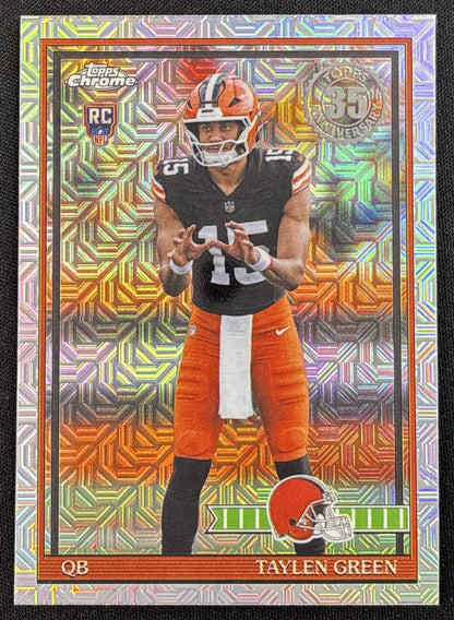 Taylen Green 2026 Topps 1991 Chrome Rookie Mojo Refractor Browns