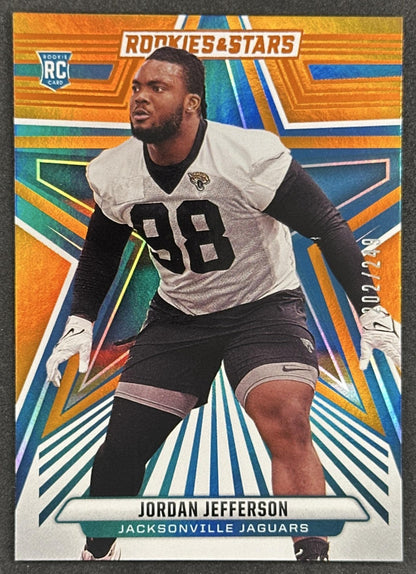 Jordan Jefferson 2024 Panini Rookies & Stars Orange /249 Jaguars