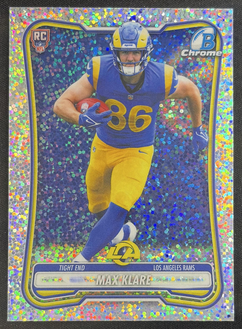 Max Klare 2026 Bowman Chrome NFL Speckle Refractor Rams