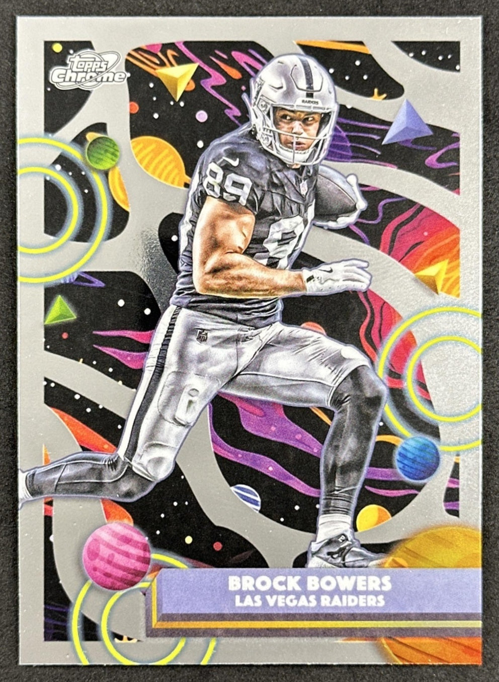 Brock Bowers 2025 Topps Cosmic Chrome Raiders front