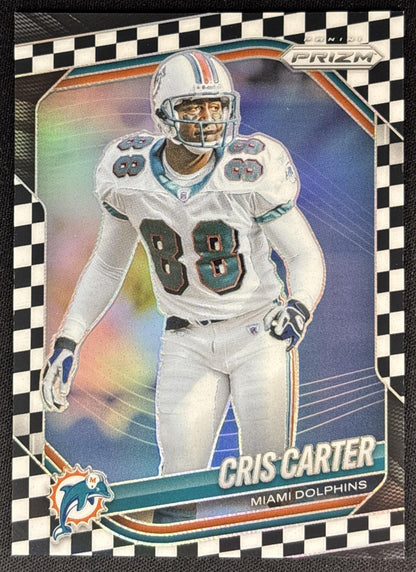 Cris Carter 2025 Panini Prizm Black & White Checker Dolphins