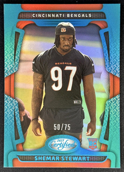 Shemar Stewart 2025 Panini Certified Rookies Mirror Teal /75 Bengals Default Title Sports Trading Cards