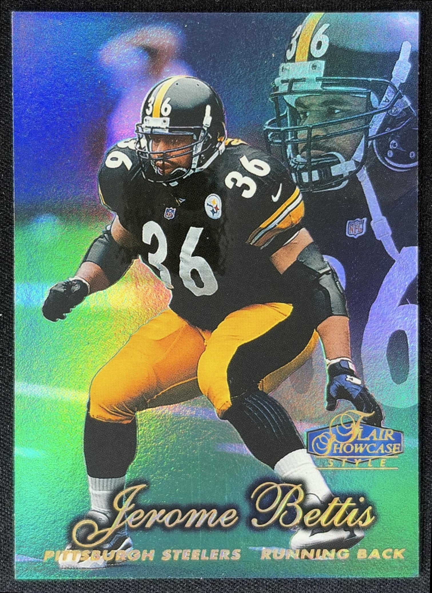 Jerome Bettis 1998 Fleer Flair Showcase Row 2 Style Steelers