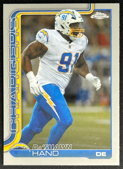 Da'Shawn Hand 2025 Topps Chrome Chargers Default Title Sports Trading Cards