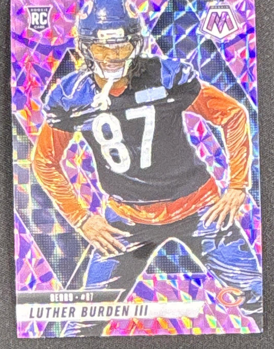 Luther Burden III 2025 Panini Mosaic Rookies Reactive Purple Prizm Bears