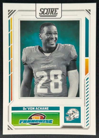 De'Von Achane Score The Franchise Miami Dolphins Sports Trading Cards