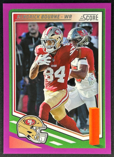 Kendrick Bourne 2025 Score Purple 49ers Cardinals Sports Trading Card