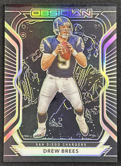 Drew Brees 2020 Panini Obsidian Electric Etch Yellow /25 Chargers