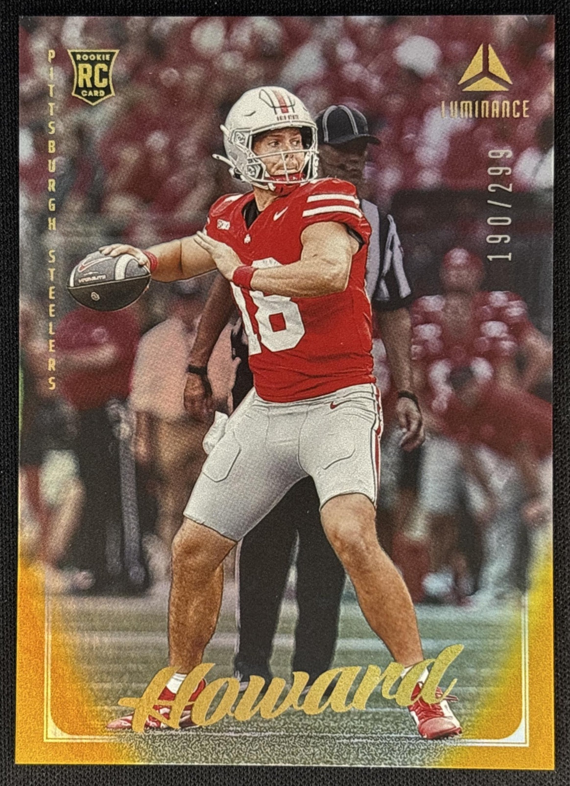 Will Howard 2025 Panini Luminance Gold /299 Steelers Default Title Sports Trading Cards