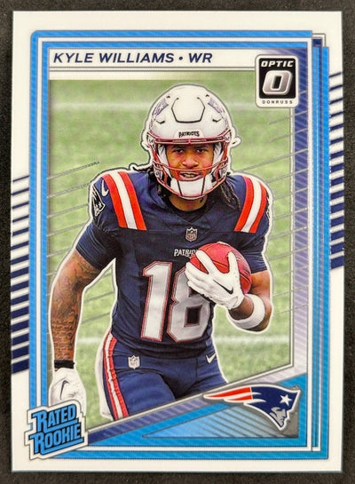 Kyle Williams 2025 Donruss Optic Rated Rookie Patriots Sports Trading Card