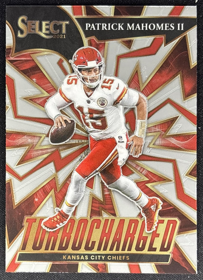 Patrick Mahomes II 2021 Panini Select Turbocharged Chiefs Sports Trading Cards