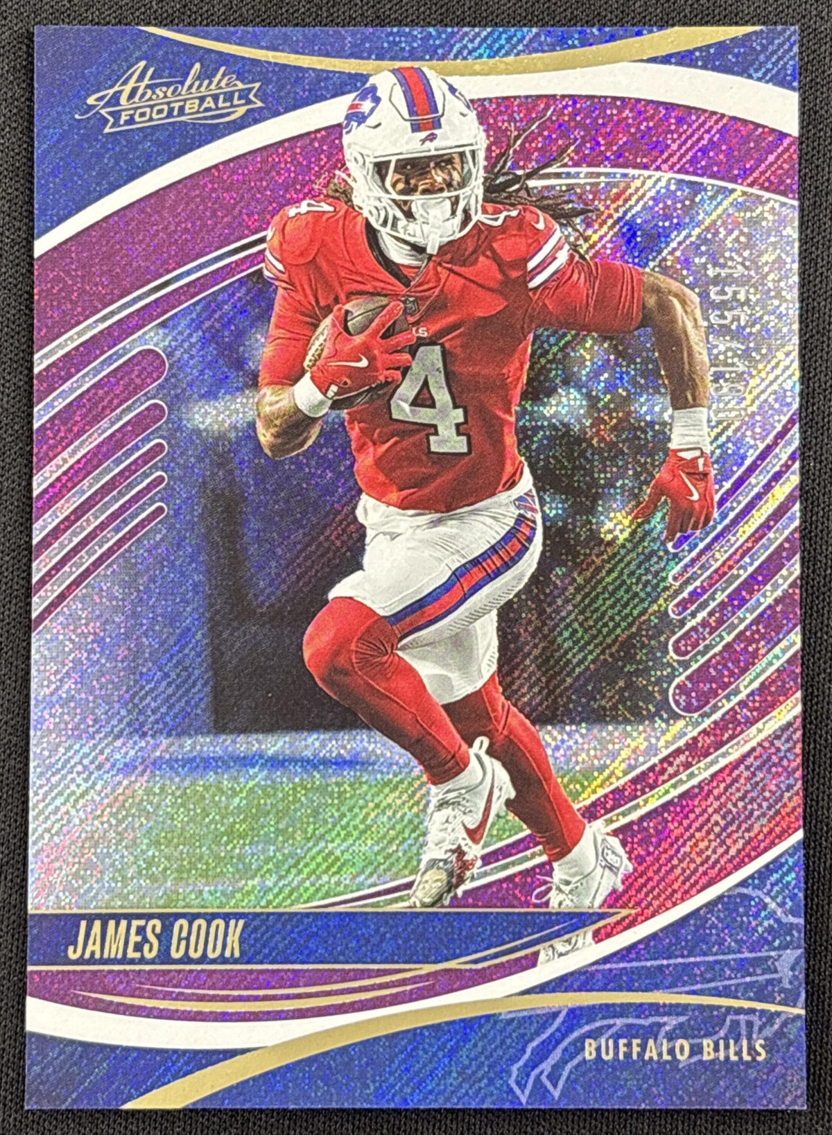 James Cook 2025 Panini Absolute Purple Rain /190 Bills