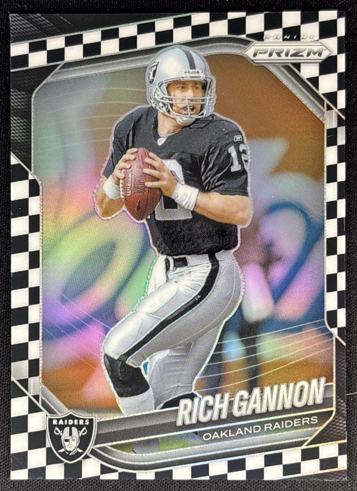 Rich Gannon 2022 Panini Prizm Black and White Checker Raiders Sports Trading Cards