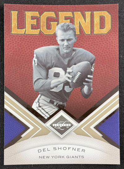Del Shofner 2010 Panini Limited /499 Giants Sports Trading Card