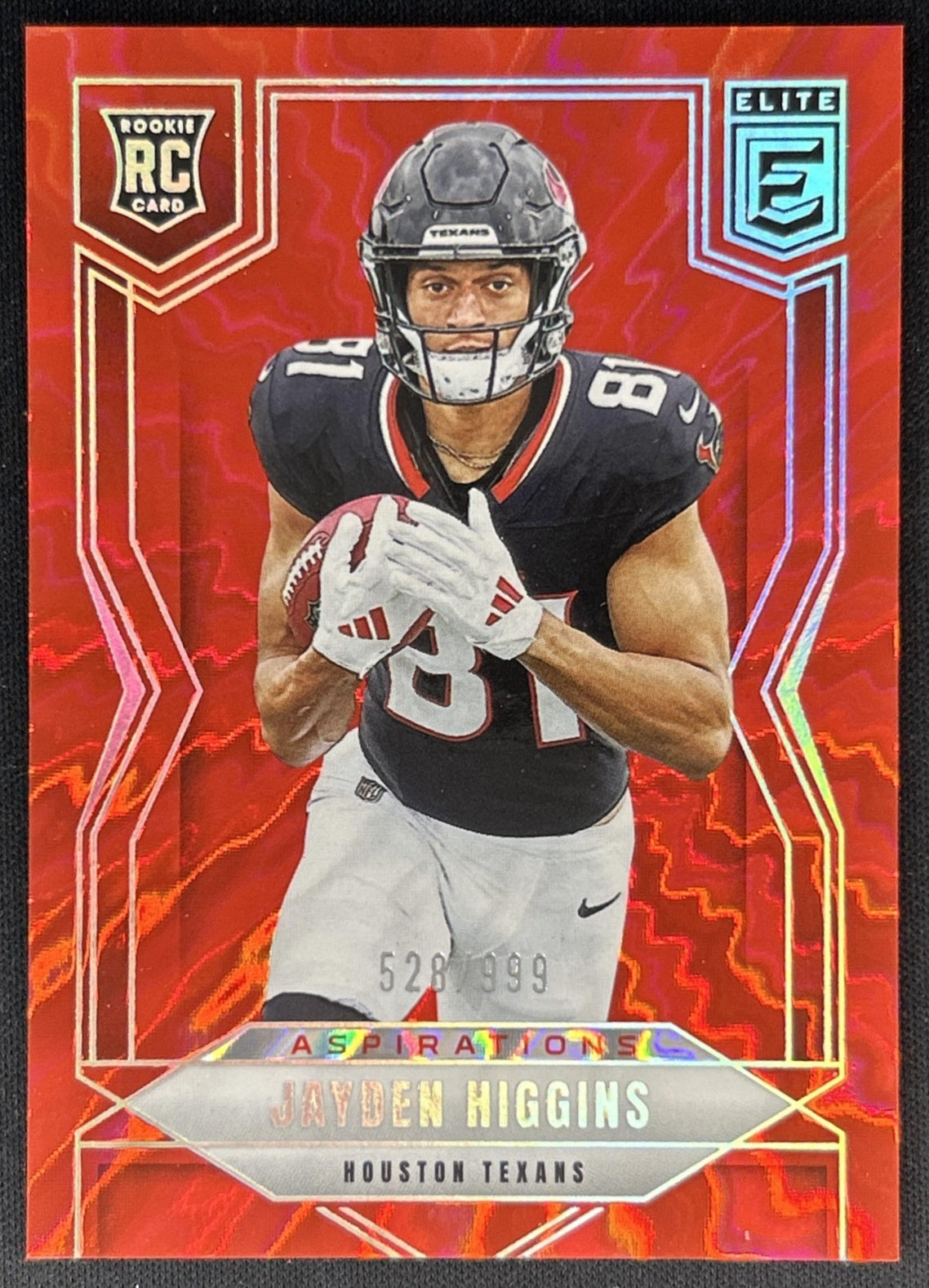 Jayden Higgins 2025 Panini Donruss Elite Rookies Status Explosion /999 Texans