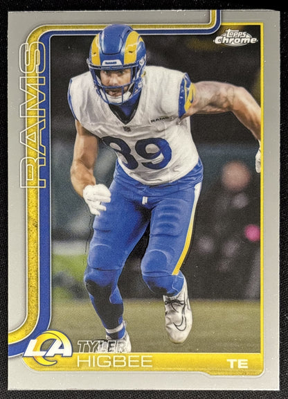 Tyler Higbee 2025 Topps Chrome Rams Sports Trading Cards