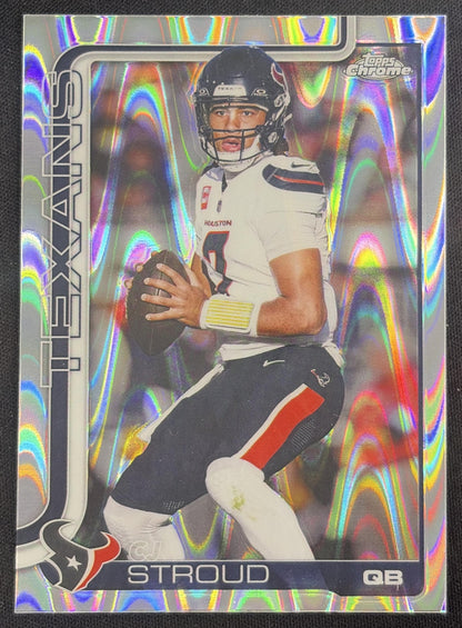 CJ Stroud 2025 Topps Chrome RayWave Refractor Texans