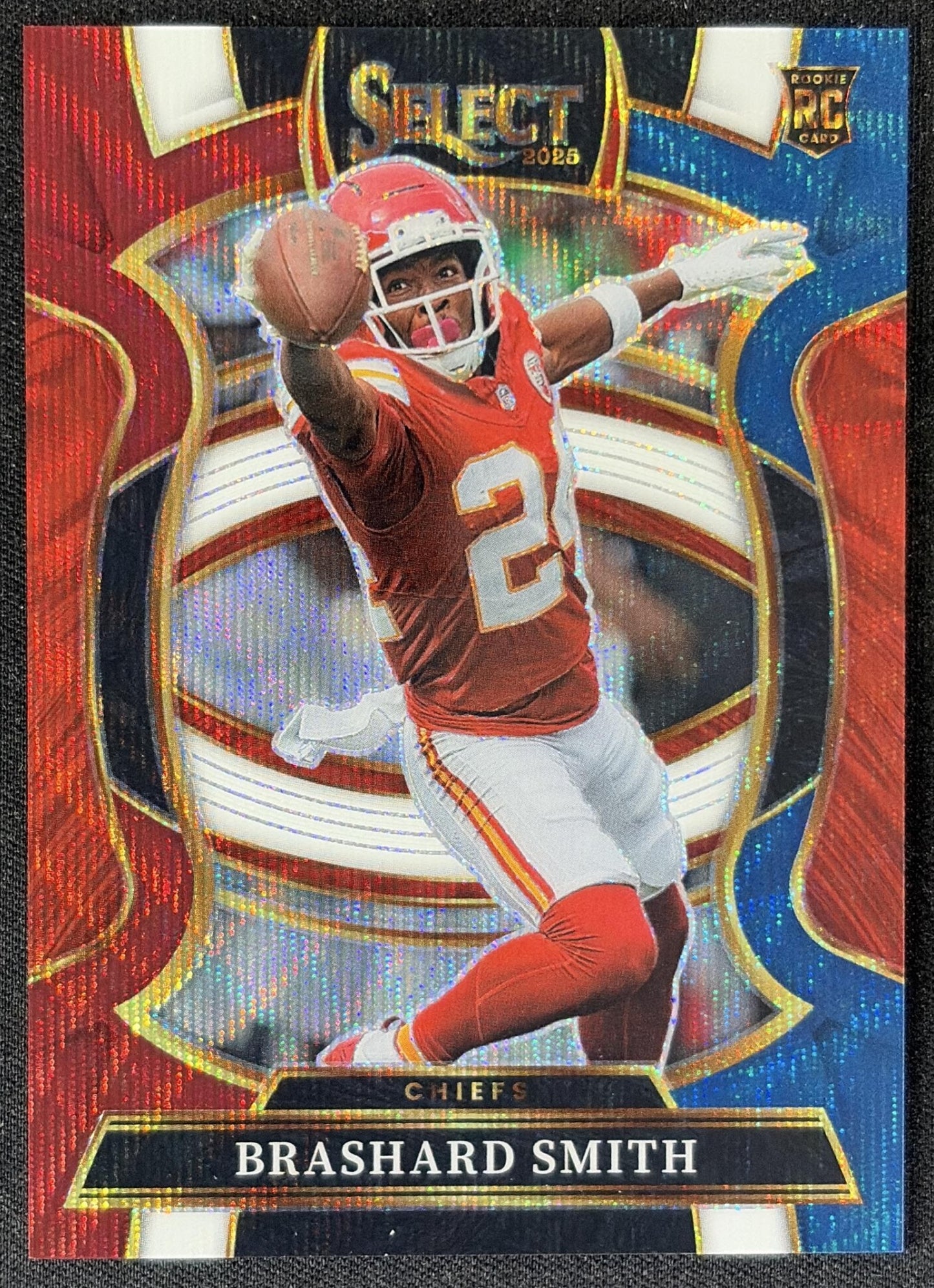 Brashard Smith 2025 Panini Select Concourse Tri-Color Prizm /399 Chiefs front