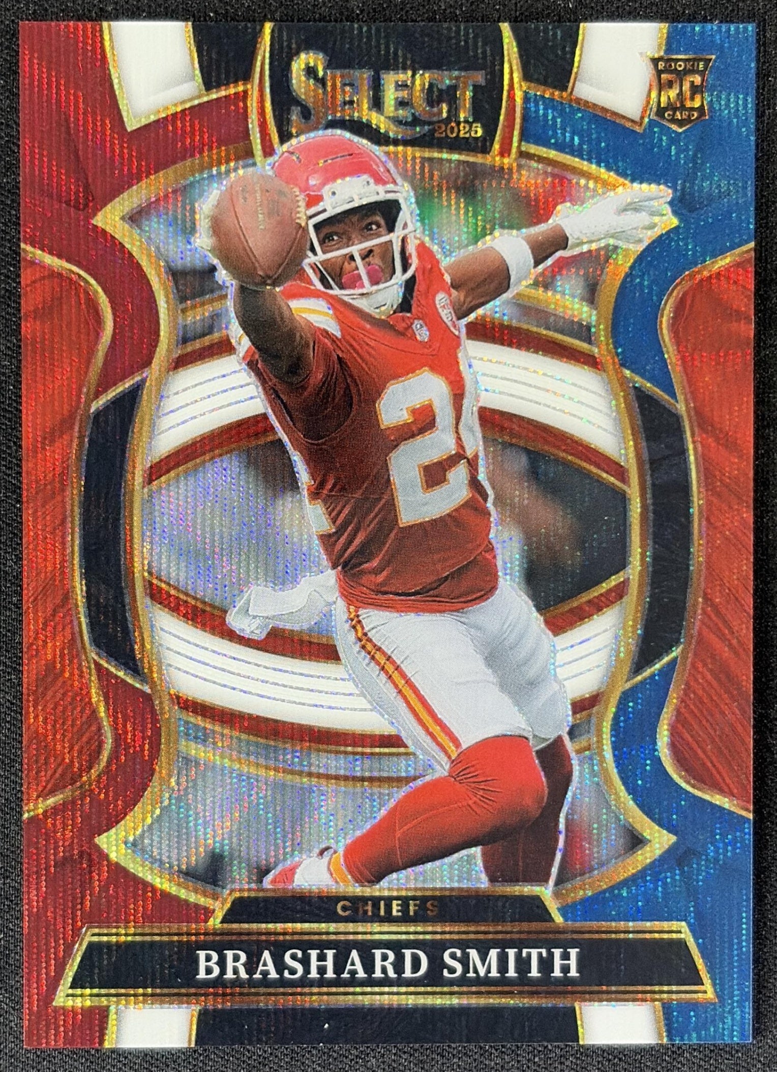 Brashard Smith 2025 Panini Select Concourse Tri-Color Prizm /399 Chiefs front