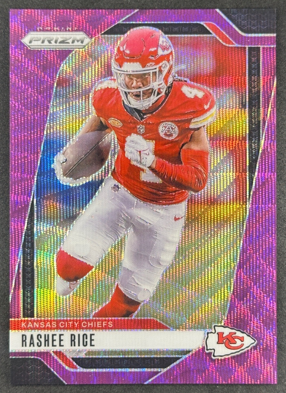 Rashee Rice 2024 Panini Prizm Purple Wave /99 Chiefs front
