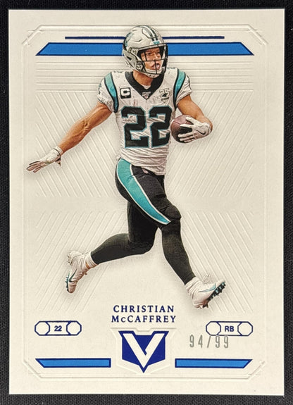 Christian McCaffrey 2019 Panini Chronicles Vertex Blue /99 Panthers front