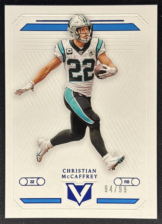 Christian McCaffrey 2019 Panini Chronicles Vertex Blue /99 Panthers front