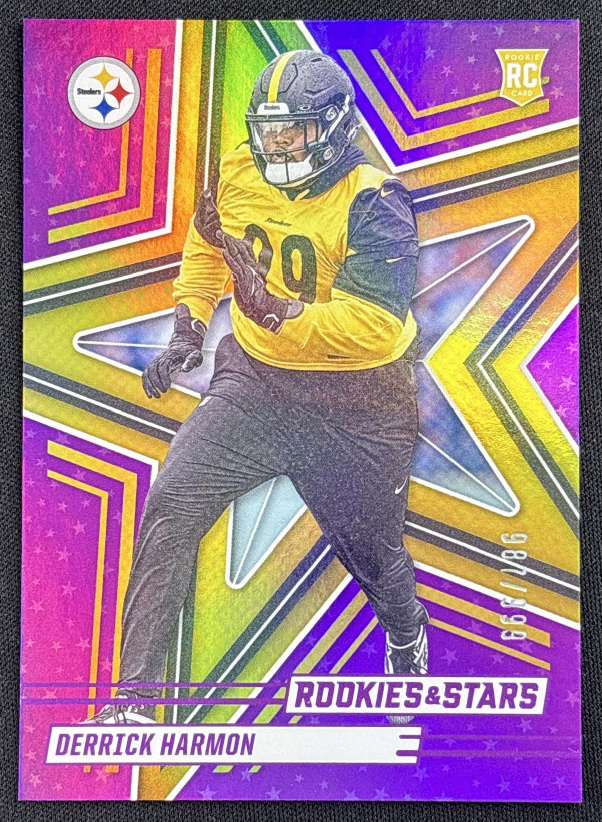 Derrick Harmon 2025 Panini Rookies & Stars Purple /999 Steelers