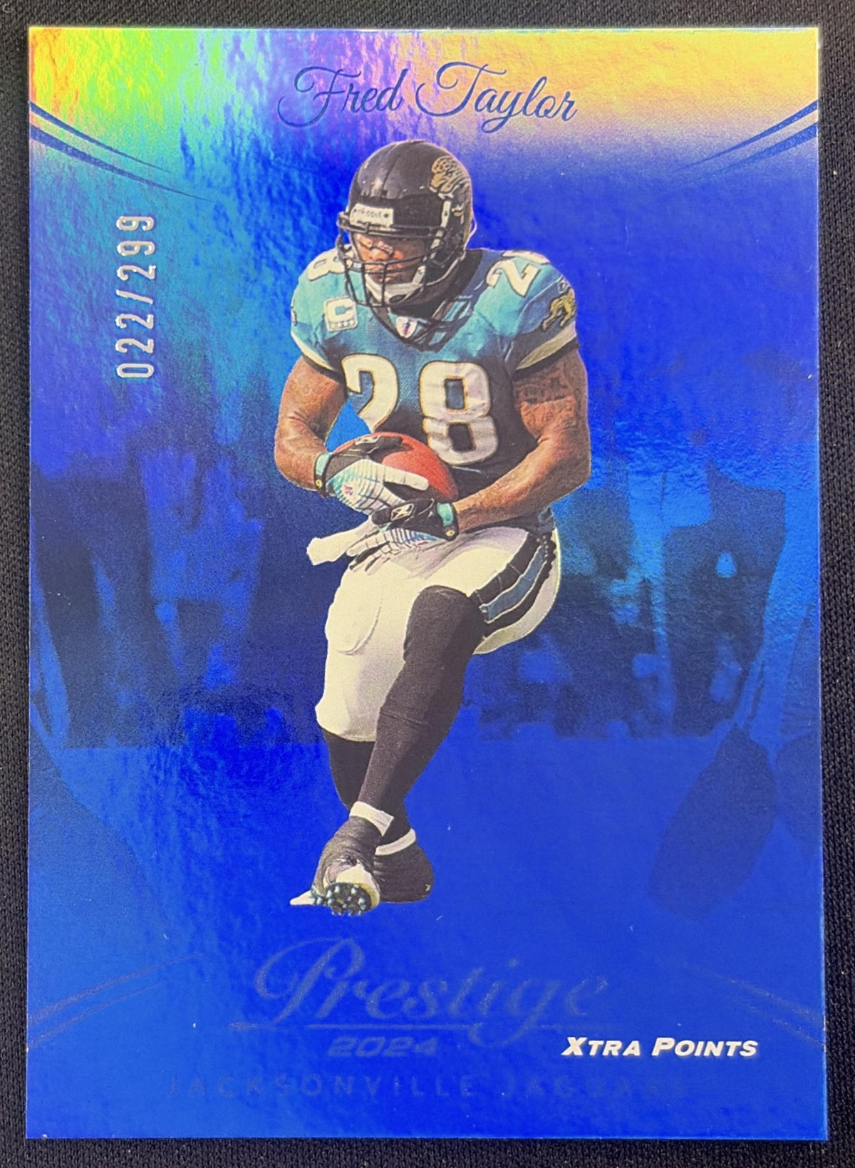 Fred Taylor 2024 Panini Prestige Blue Premium Xtra Points /299 Jaguars Sports Trading Card