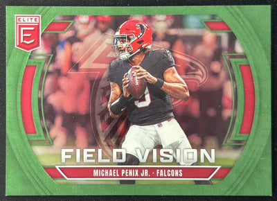 Michael Penix Jr. 2025 Panini Donruss Elite Field Vision Green Falcons Sports Trading Cards