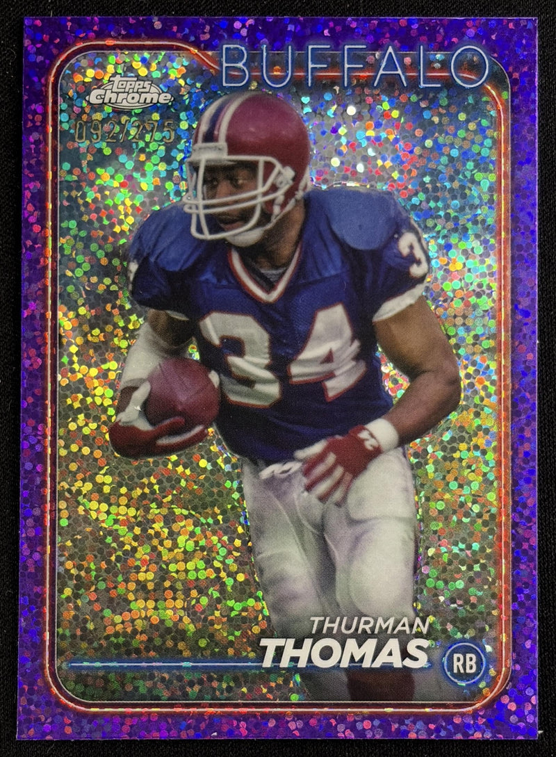 Thurman Thomas 2024 Topps Chrome Purple Speckle Refractor /275 Bills