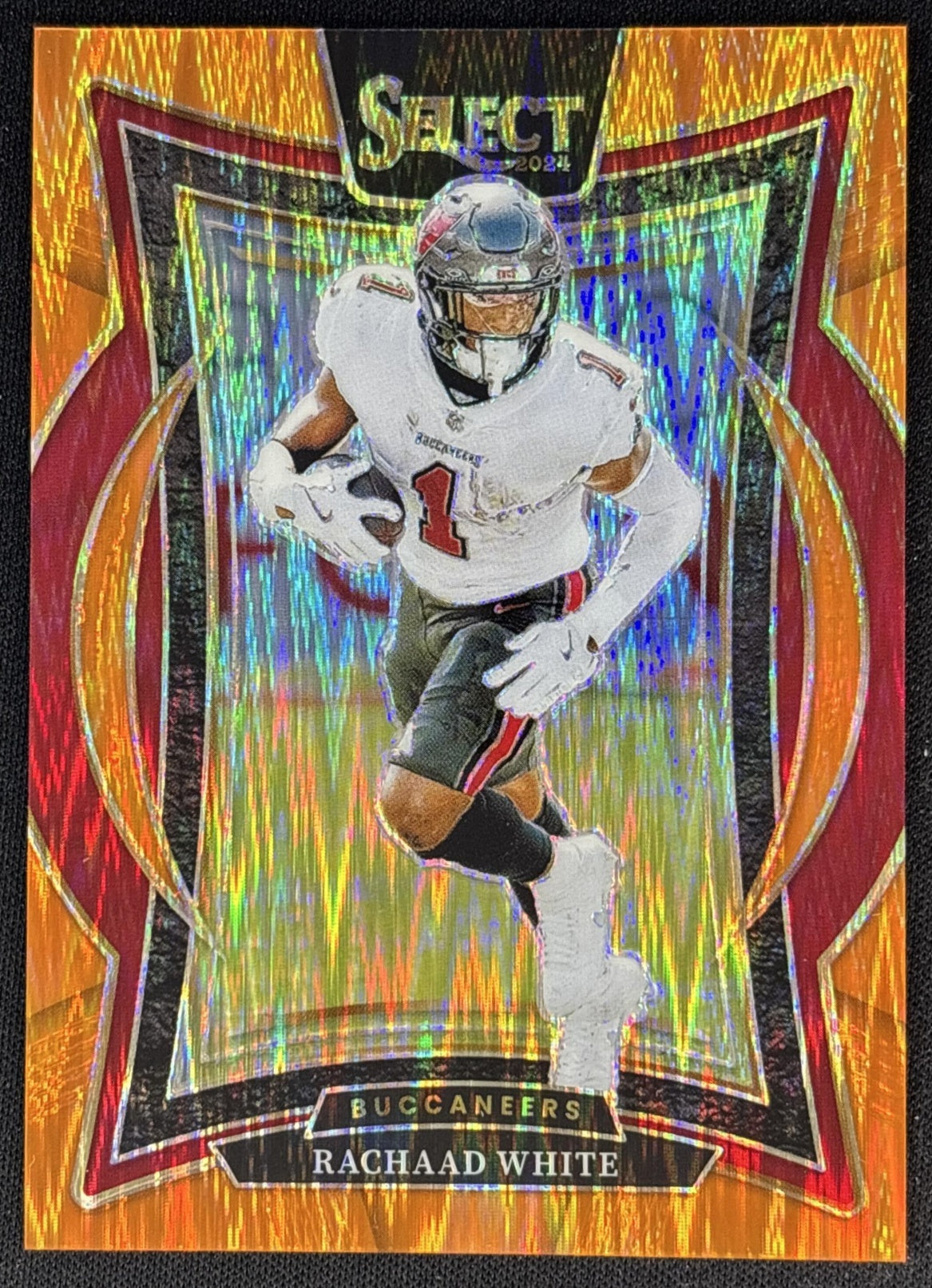 Rachaad White 2024 Panini Select Concourse Orange Prizm Shock /499 Buccaneers