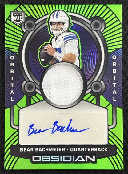 Bear Bachmeier 2026 Panini Obsidian Orbital Jersey Auto Green /25 Cougars