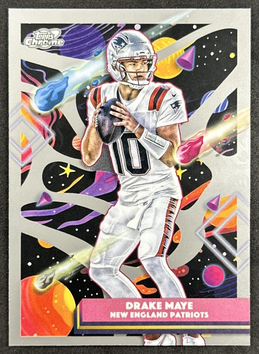 Drake Maye 2025 Topps Cosmic Chrome Patriots front