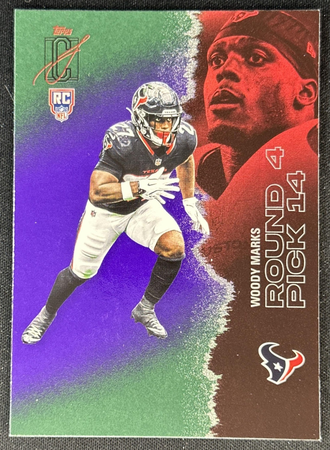 Woody Marks 2025 Topps Signature Class Green & Purple Rookie Texans front