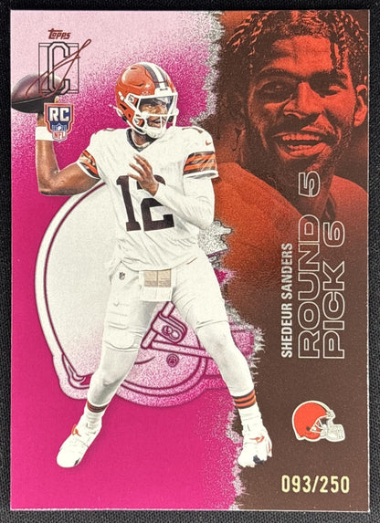 Shedeur Sanders 2025 Topps Signature Class Rookie Magenta Foil /250 Browns Default Title Sports Trading Cards
