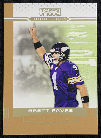 Brett Favre 2009 Topps Unique Unis Bronze /99 Vikings sports trading card front