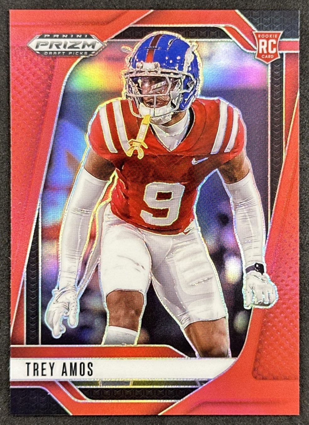 Trey Amos 2025 Panini Prizm Draft Picks Red /399 Commanders front