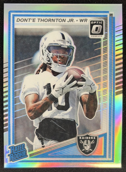 Dont'e Thornton Jr. 2025 Panini Donruss Optic Rated Rookie Holo Prizm Raiders