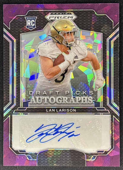 Lan Larison 2025 Panini Prizm Draft Picks Auto Purple Ice /199 front