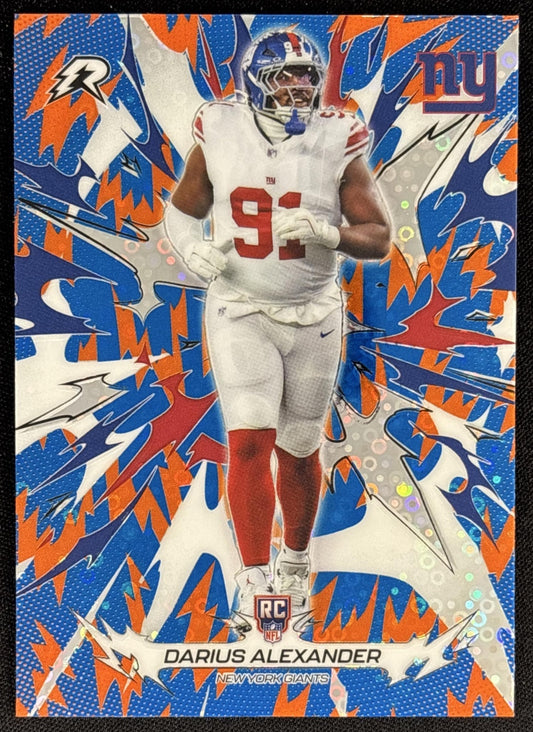 Darius Alexander 2025 Topps Resurgence Blue and Orange Spark Refractor Giants