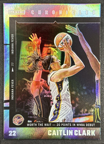 Caitlin Clark 2025 Panini Chronicled WNBA Holo Fever 2 Indiana Fever