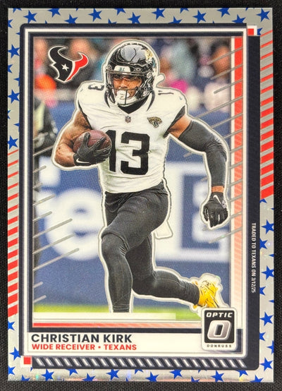 Christian Kirk 2025 Panini Donruss Optic Stars Prizm Texans Sports Trading Cards