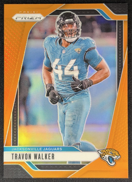 Travon Walker 2024 Panini Prizm Orange /249 Jaguars front