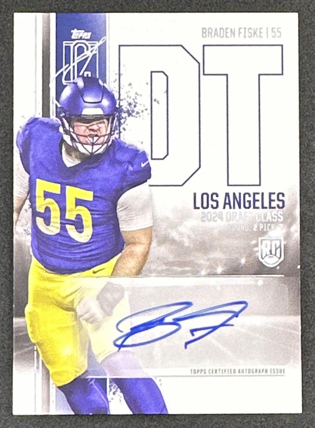 Braden Fiske 2024 Topps Signature Class Rookie I Auto Rams