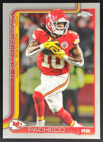 Isiah Pacheco 2025 Topps Chrome Chiefs Sports Trading Cards